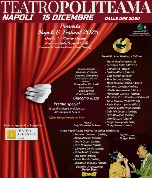 15 dicembre - NAPOLI & FESTIVAL - POLITEAMA Napoli